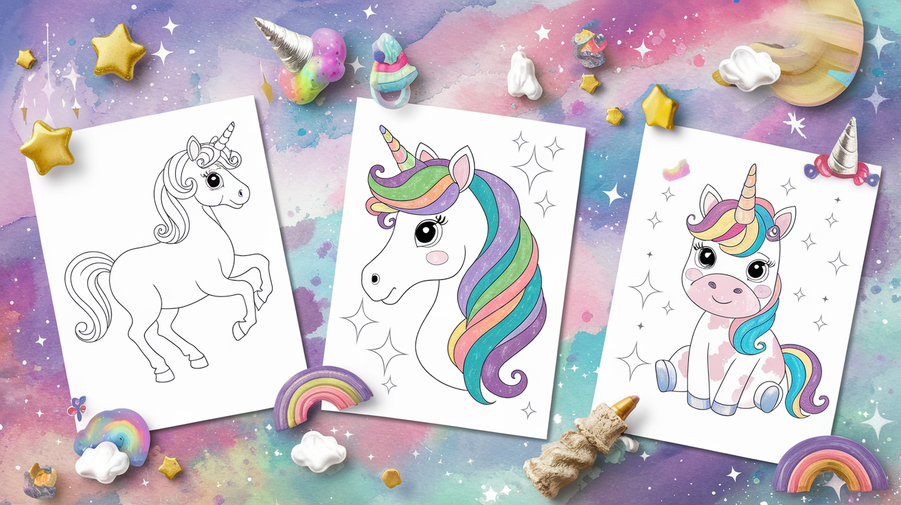 Unicorn Coloring Pages