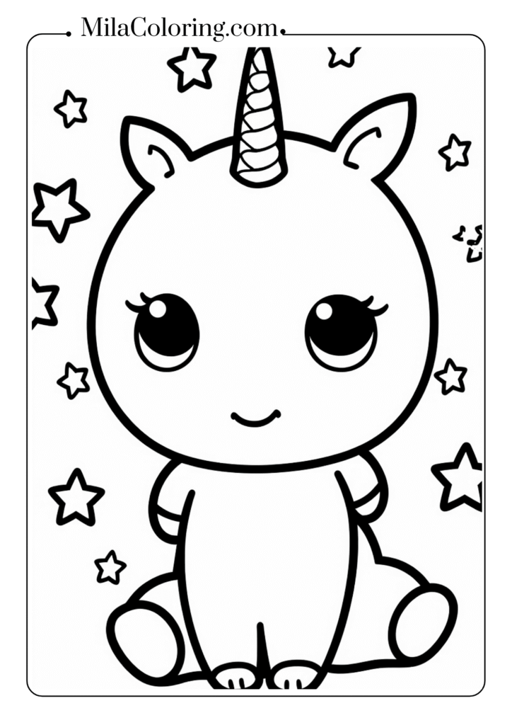 Cute Kawaii baby unicorn 