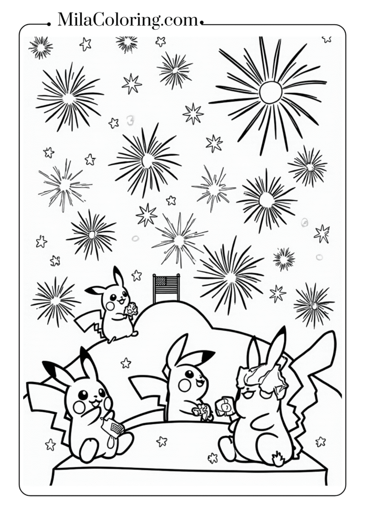 Pokemon Fourth of July Fireworks Celebration