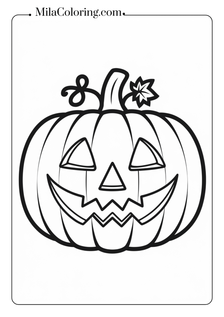 Cute Pumpkin Jack-o'-Lantern