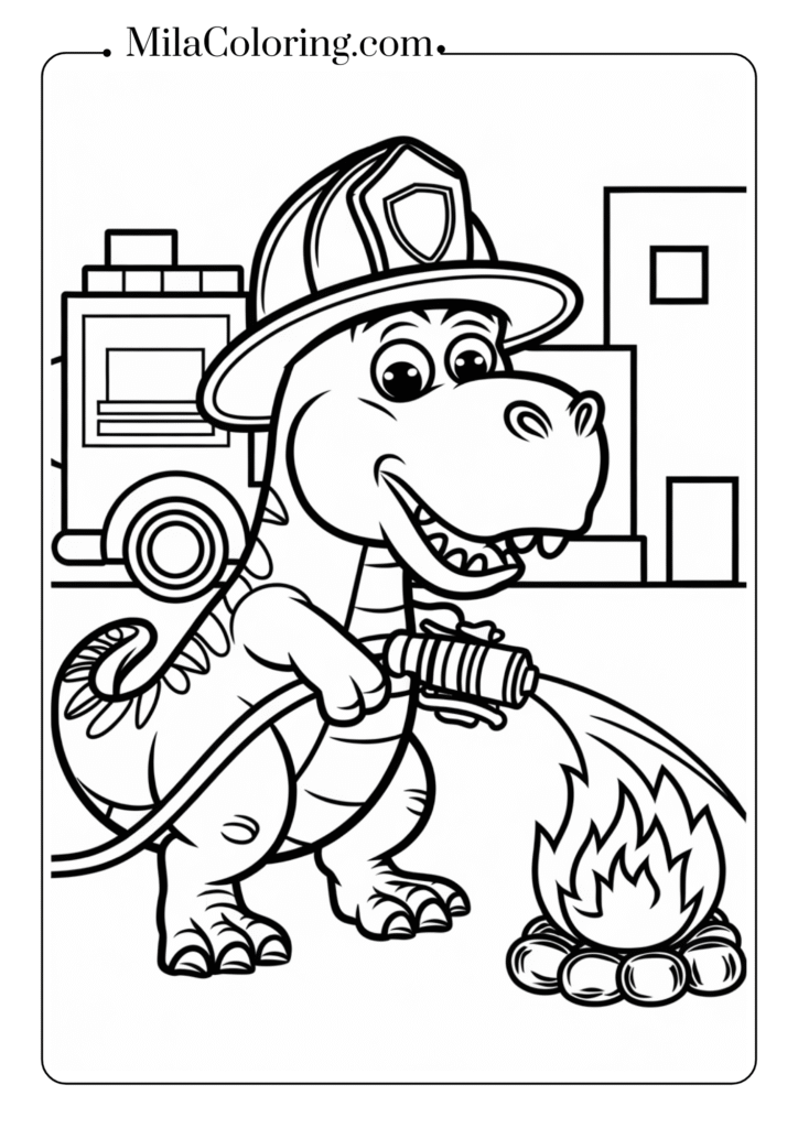 Dinosaur Firefighter Hero
