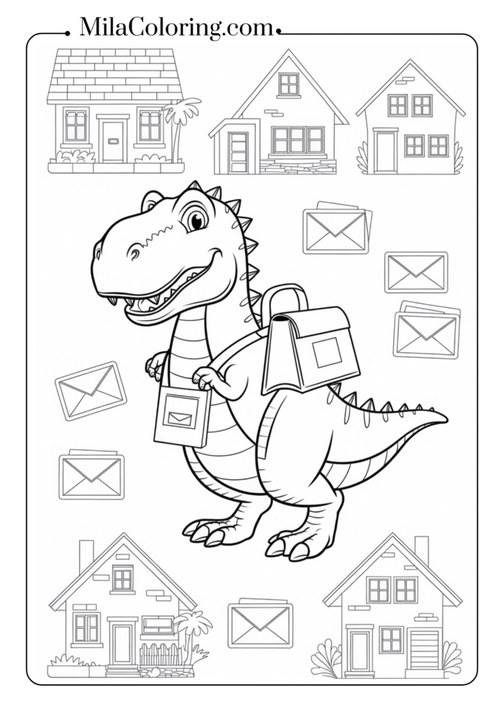 Dinosaur Mail Carrier