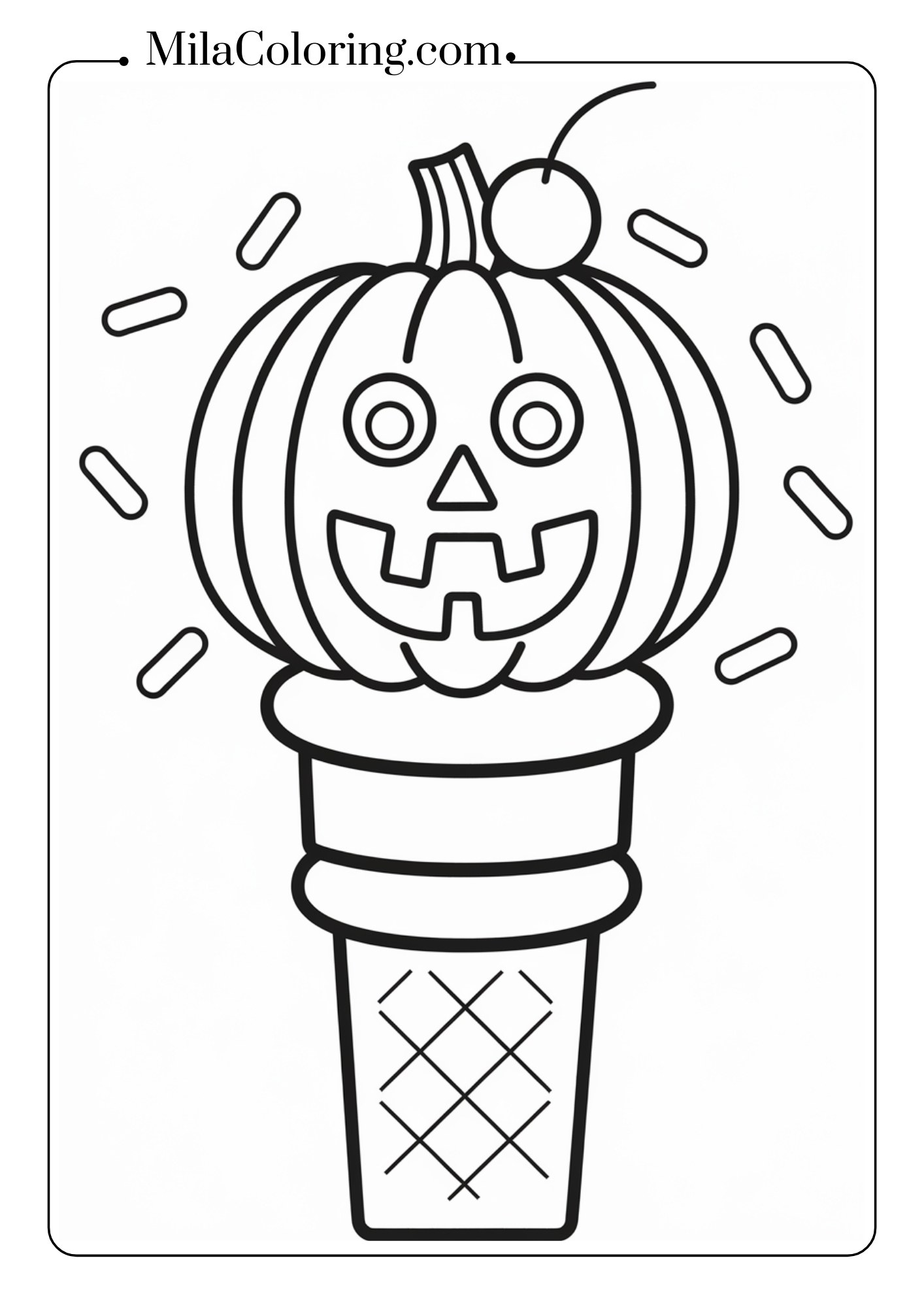 Pumpkin Ice Cream Cone