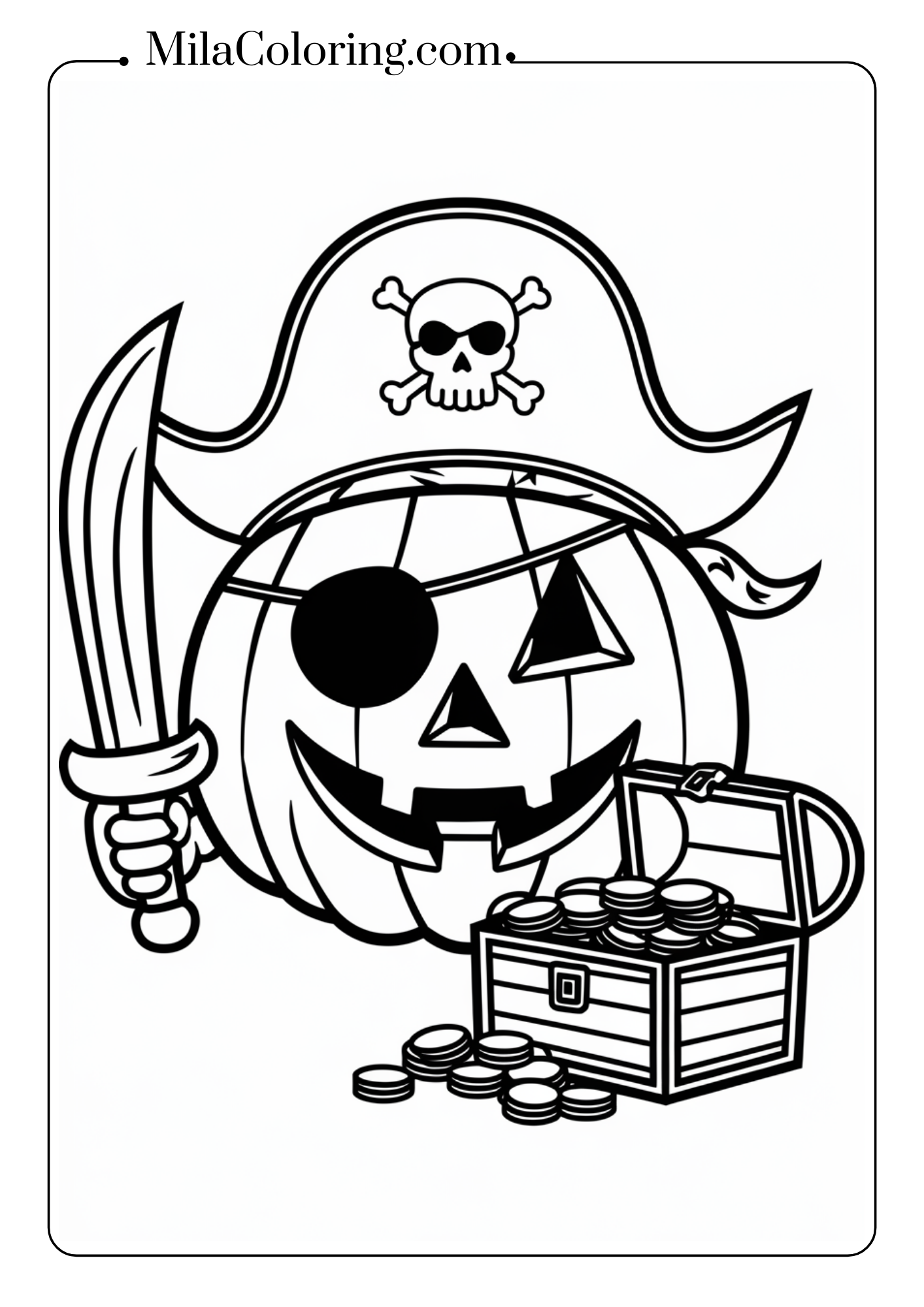 Pumpkin Pirate , Pumpkin coloring pages
