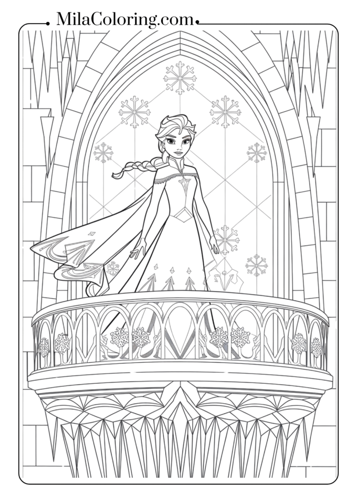 Elsa in her ice palace