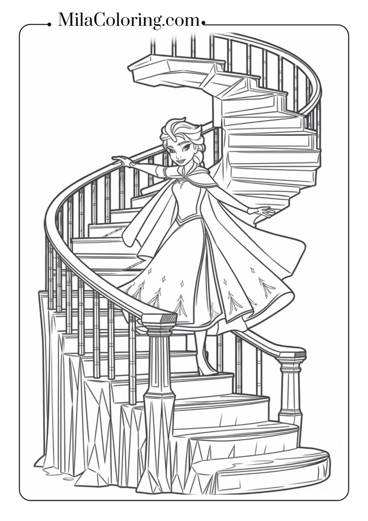 Elsa's ice staircase moment