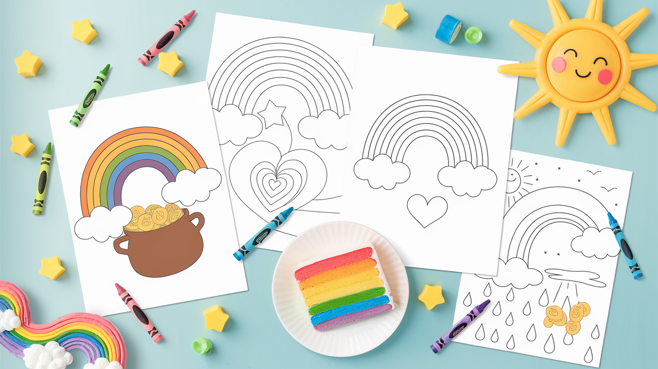 Rainbow coloring pages